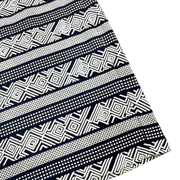 Eloquii Navy Geometric Knit Bandage Skirt 18 - Picture 2 of 3